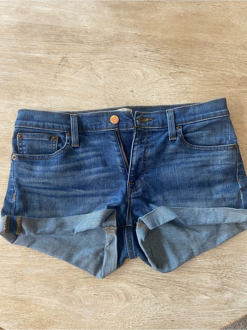 J. Crew Blue Rolled-Cuff Denim Shorts